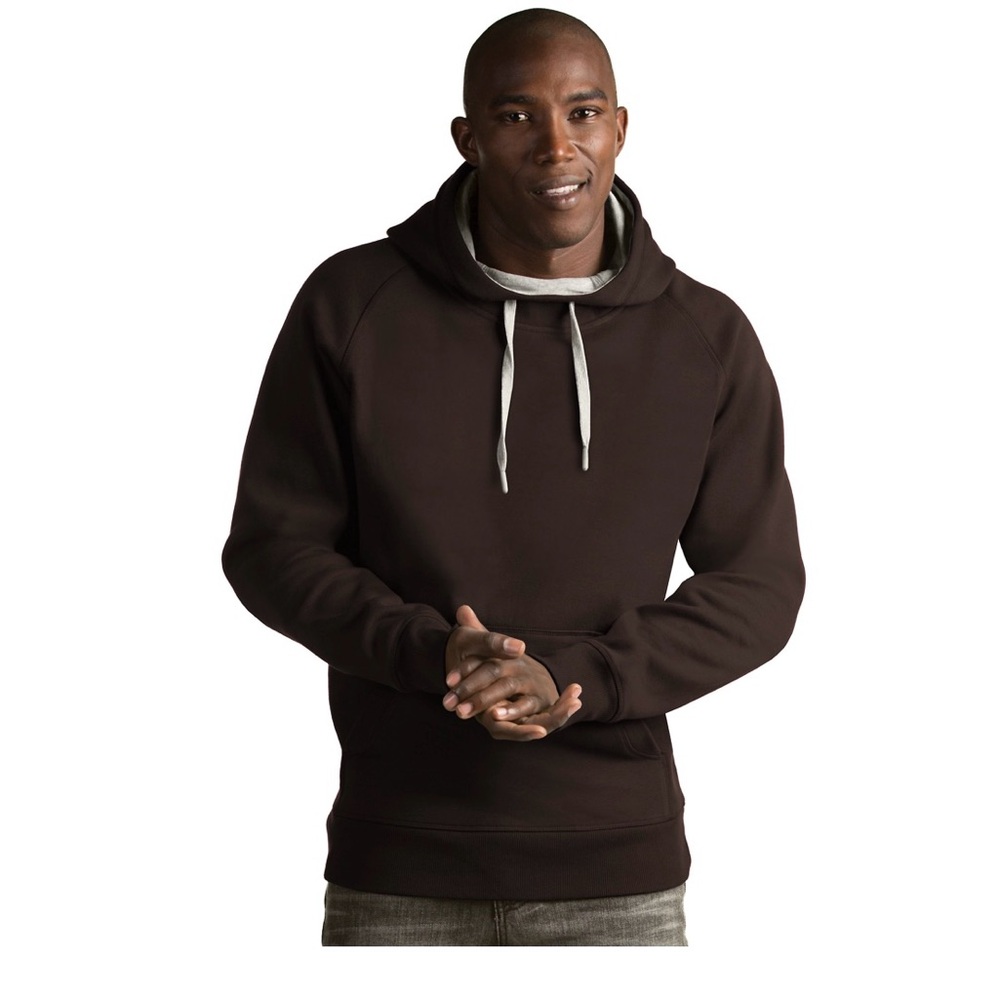 Antigua Mens Victory Pullover Hoodie, Large, Brown, Great Condition